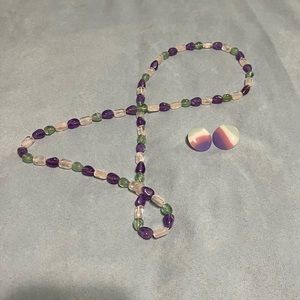 Avon 1988 Pastel Parfait Necklace and Earrings